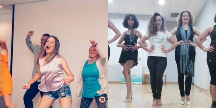 Impartiendo clases salsa Stefania Arias 2 - Relatos Salseros