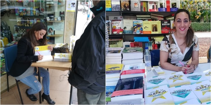 Firmando libros Stefania Arias Bailas - Relatos Salseros