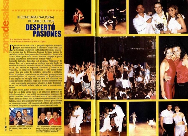 3er Campeonato Nacional Salsa Ron Brugal Felix Garcia - Publicacion Revista - Relatos Salseros