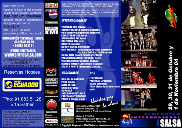 Simposium Salsa Madrid 2004 Felix Garcia - Relatos Salseros