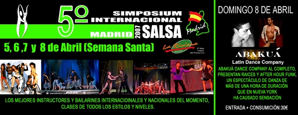 Simposium Salsa Madrid 2007 Felix Garcia Flyer - Relatos Salseros