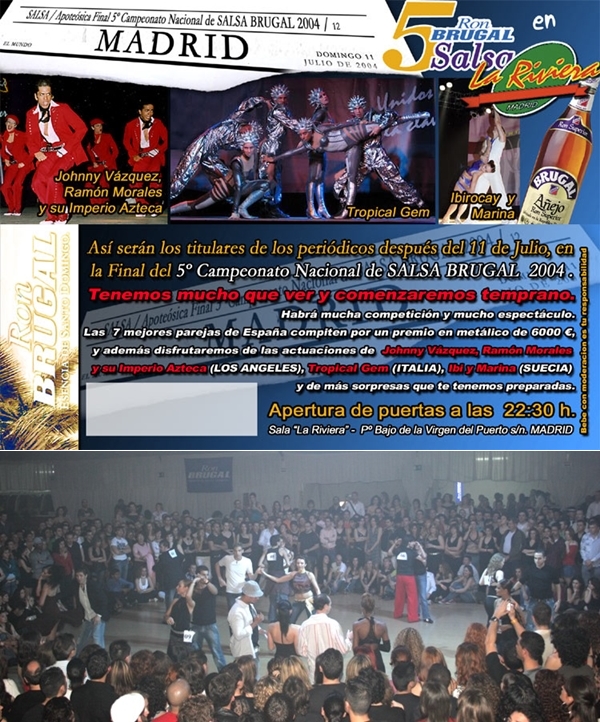 Flyer Final 5 Edicion Campeonato Salsa Ron Brugal y Eliminatoria Brugal - Relatos Salseros